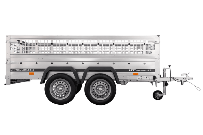 Autoaanhanger 264x150 UNITRAILER GARDEN 265/2 KIPP met gaaswanden