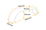 Tandem spatbord voor aanhanger 13-14" DOMAR D29250 vlakke wielkast 1500/220mm