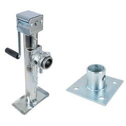 Uitschuifbare steun met UNITRAILER TJ5001+TJ5002A adapter voor 1300 kg vlakke aanhanger 364-614 mm