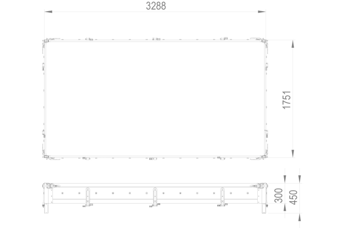OUTLET BIS aluminium H-300 zijwanden voor TEMARED TRANSPORTER 3217/2 en HOCHLADER 320/2 trailers 
