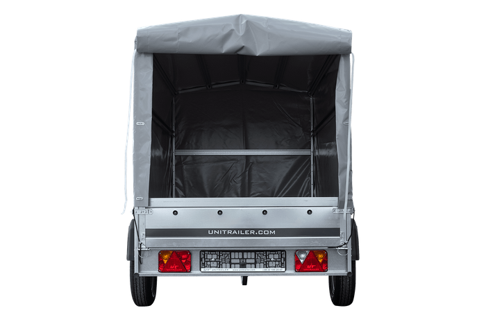 Autoaanhanger 264x125 UNITRAILER GARDEN 264 KIPP met H-1100 frame en grijze kap