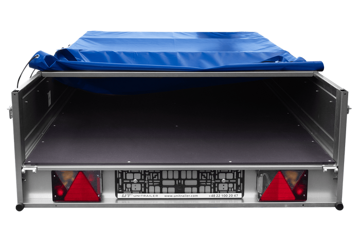 Lichte aanhangwagen 264x125 UNITRAILER GARDEN 264 KIPP met H-0 frame en blauwe kap