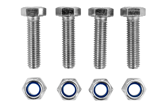 Set van 4 zeskantbouten M8x30 en 4 zelfborgende moeren M8 MARCOPOL boutklasse 5.8 DIN933