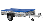Lichte aanhangwagen 264x125 UNITRAILER GARDEN 264 KIPP met H-0 frame en blauwe kap