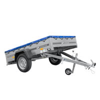 Autoaanhanger 200x125 UNITRAILER GARDEN 201 KIPP met H-0 frame en blauwe hoes