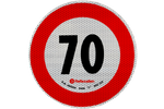 Reflecterende sticker Verkeersbord LAMPA snelheidslimiet 70 km/u B-33