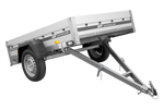 Aanhangwagen met aluminium zijwanden 200x125 Unitrailer Garden 201 KIPP ALU