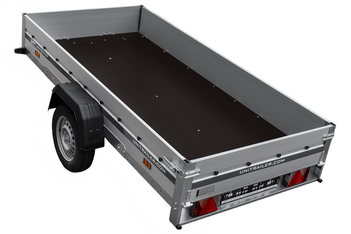 Aanhangwagen met aluminium zijwanden 264x125 Unitrailer Garden 264 KIPP ALU