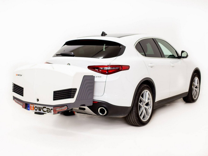 Towbox V3 Grey LED Edition - bagagedrager voor montage op de trekhaak