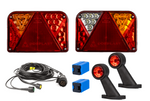 Verlichtingsset: DOBPLAST DPT35 LED-achterlichten + FRISTOM FT-009 LED-zijmarkeringslichten + MANTES 4,5 m 7-pins kabelboom
