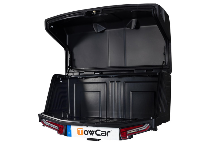 Towbox V3 zwart LED Edition - bagagebox voor op de trekhaak