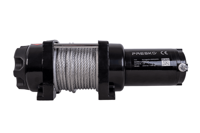 Elektrische lier voor PRESKO T-REX 3.5 12V 1590kg aanhanger met 12m stalen kabel