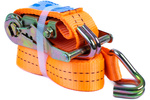 Set van vier UNITRAILER 4m/25mm/1t oranje transportbanden met spaninrichting