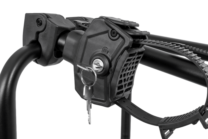 Inter Pack Velox 3 LED - opvouwbare fietsendrager voor op de trekhaak, geschikt voor 3 fietsen, met LED-verlichting (zwart)