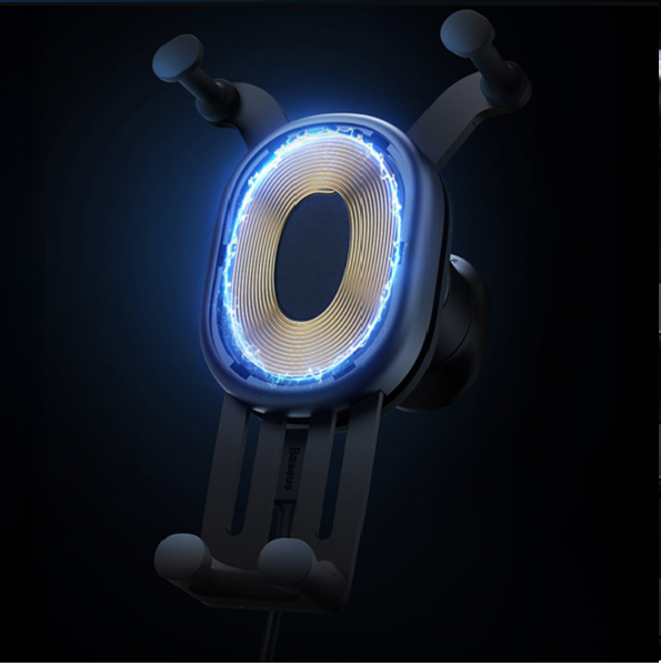 BASEUS Stabiele Gravitional autotelefoonhouder met Qi 15W draadloos opladen voor het ventilatierooster