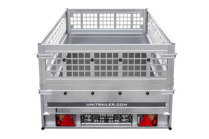 Enkelassige aanhanger 264x125 UNITRAILER GARDEN 264 KIPP met gaaswanden