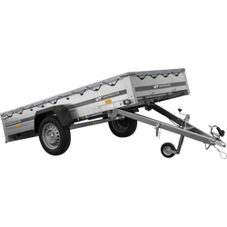 Autoaanhanger 264x125 UNITRAILER GARDEN 264 KIPP met H-0 frame en grijs deksel