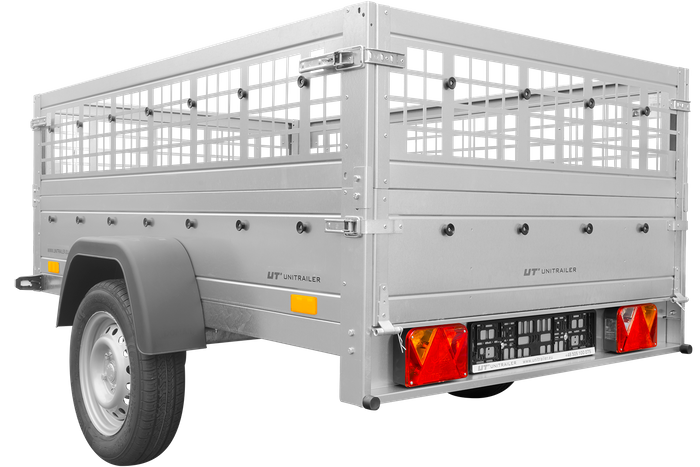 Unitrailer aanhanger GARDEN TRAILER 201 KIPP met steunwiel en gaaswanden