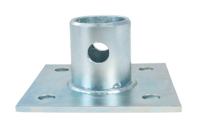 Uitschuifbare steun met UNITRAILER TJ5001+TJ5002A adapter voor 1300 kg vlakke aanhanger 364-614 mm