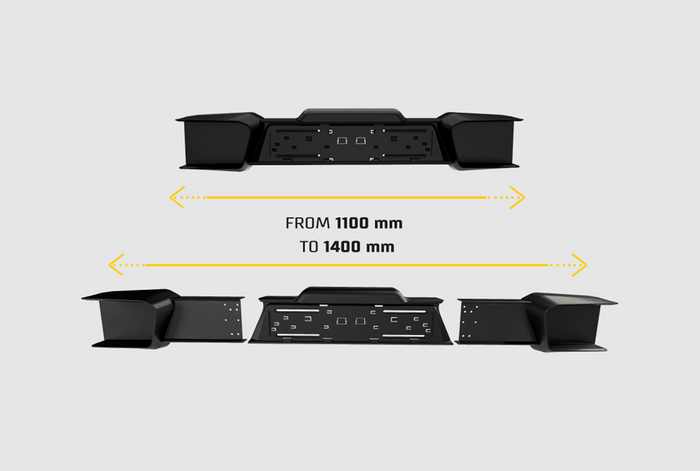 Verlichtingspaneel voor aanhangwagens LOKHEN GALASSY SMALL uitschuifbaar 1100-1400 mm