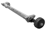 AL-KO EURO geremde as voor aanhanger/autotransporter 1800 kg 1650 mm 2150 mm 5x112