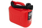 5L HERMON kunststof jerrycan met trechter, rood