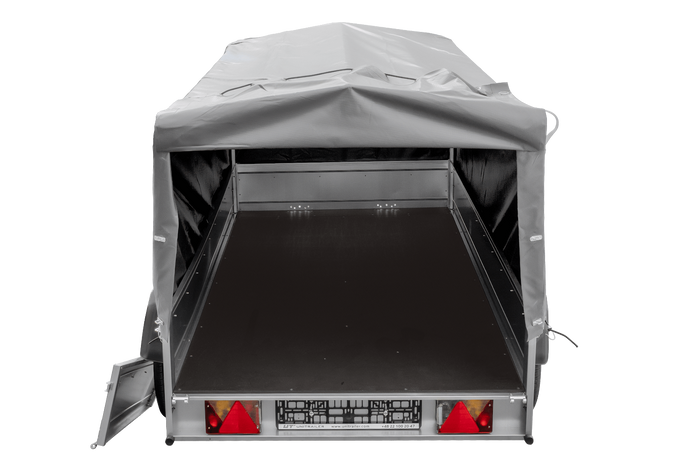 Twee-assige aanhanger 264x125 UNITRAILER GARDEN 264/2 KIPP met H-800 frame en grijze kap