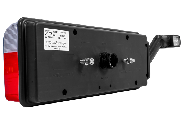 ASPÖCK EUROPOINT III LED-achterlicht met bajonetaansluiting 7-pins ASS2 en claxon, 7 functies links