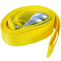 Sleepkabel met haken UNITRAILER sleepband 3m/50mm/3t geel