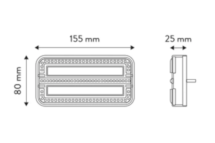 TT Technology TT.12024DI LED achterlichten 3 functies links + rechts, magnetisch