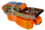 Set van vier UNITRAILER 5m/50mm/5t oranje transportbanden met spaninrichting
