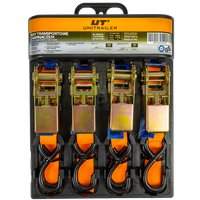 Set van vier UNITRAILER transportbanden met spaninrichting 4m/25mm/0,68t oranje