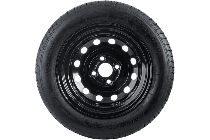 Aanhangwagenwiel BAND LINGLONG 155/70 R13 75N UNITRAILER VELG zwart 4Jx13"H2 4x100 ET:30