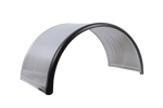 Dubbel spatbord voor aanhanger 17,5-19,5" DOMAR DK7140 wielkast 1000/500mm metaal met rubberen rand