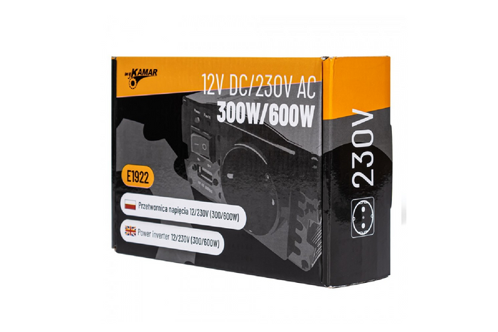 Spanningsomvormer 12V/230V (300/600W) KAMAR E1922