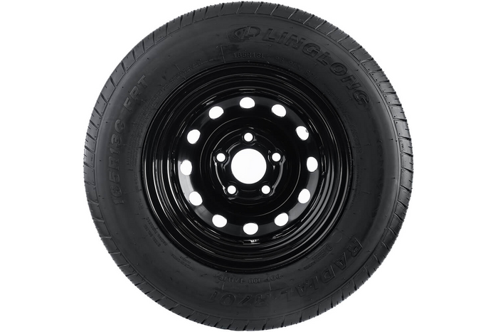 Versterkte wiel voor aanhangwagen LINGLONG BAND 165/80 R13C 96/94N UNITRAILER VELG zwart 4.5Jx13"H2 5x112 ET 30