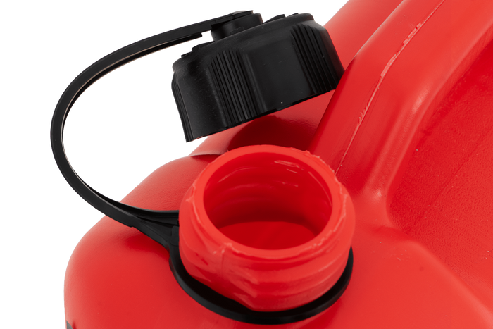 5L HERMON kunststof jerrycan met trechter, rood