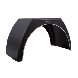Dubbel spatbord voor aanhanger 15-16" DOMAR DK3120 platte wielkast 1000/510mm met witte velg