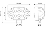 Werklamp 8 LED ovaal 1900 Lm