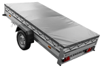 Autoaanhanger met aluminium zijwanden 264x125 Unitrailer Garden 264 KIPP ALU met H-0 frame en grijze afdekking