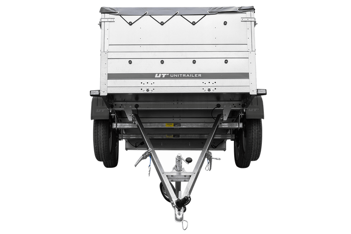 Twee-assige aanhanger 264x125 UNITRAILER GARDEN 264/2 KIPP met BIS zijwanden, H-0 frame en grijze kap