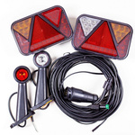 Set: LED-achterlichten Fristom FT-270, LED-markeringslampen Horpol LD 726 met 7 m kabelboom 7-polig