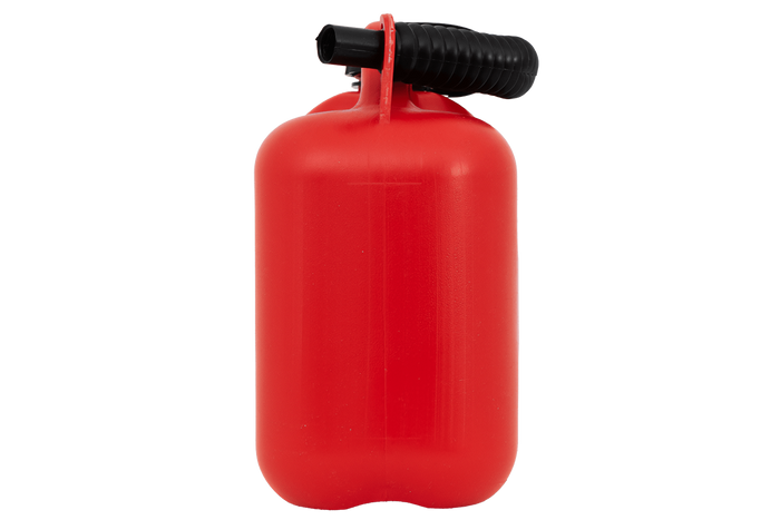 5L HERMON kunststof jerrycan met trechter, rood