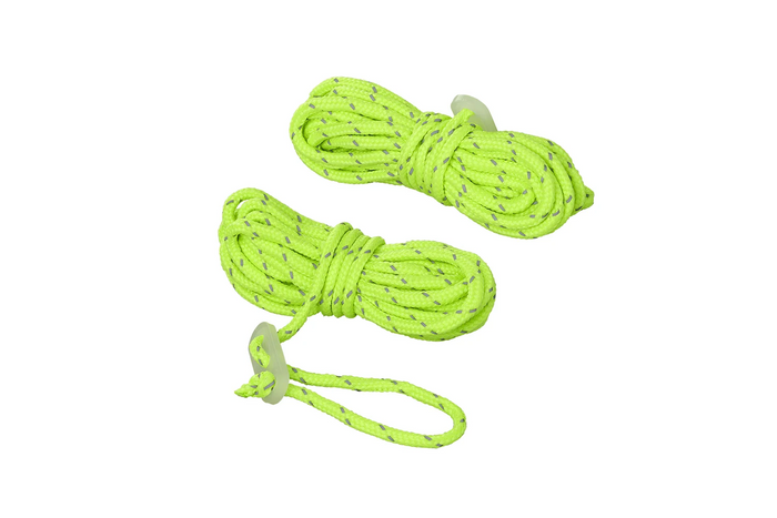 Set van vier ProPlus scheerlijnen 361802 fluorescerende lijnen voor een tent van 4 meter
