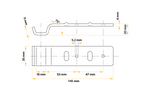 WINTERHOFF BVG 20-A zijkoppelingshouder voor aanhangwagen zijkoppeling