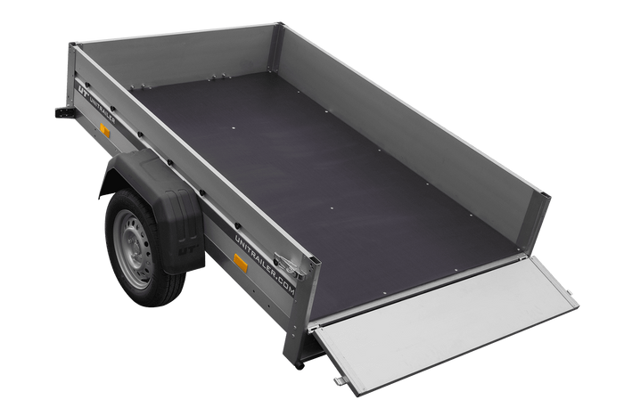 Aanhangwagen met aluminium zijwanden 200x125 Unitrailer Garden 201 KIPP ALU
