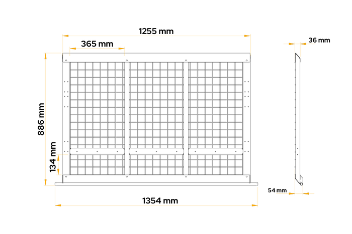 UNITRAILER gaasoprijplaat voor aanhangwagen 88,6 cm 400 kg