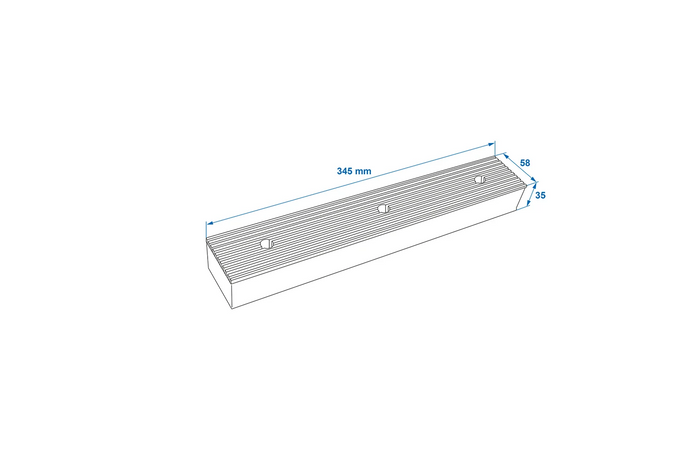 ProPlus 345486 rubberen stootrand/spatbord voor boottrailer van 345 mm