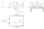 Enkelassige aanhanger 150x106 UNITRAILER GARDEN 150 KIPP met BIS-zijwanden en aluminium afdekking