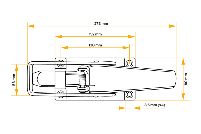 KNOTT 417177.001 aanhangwagen zijslot